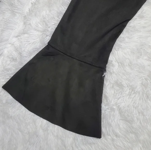 NWT!! INDIGO REIN BLACK VELVET SMOOTH MEDIUM RISE FUT & FLARE BELL BOTTOMS! - Picture 9 of 16